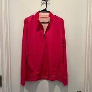 2xu XL pink quarter zip pull over